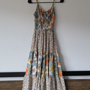 BOG Collective Stretchy Corset Floral Style Maxi Dress